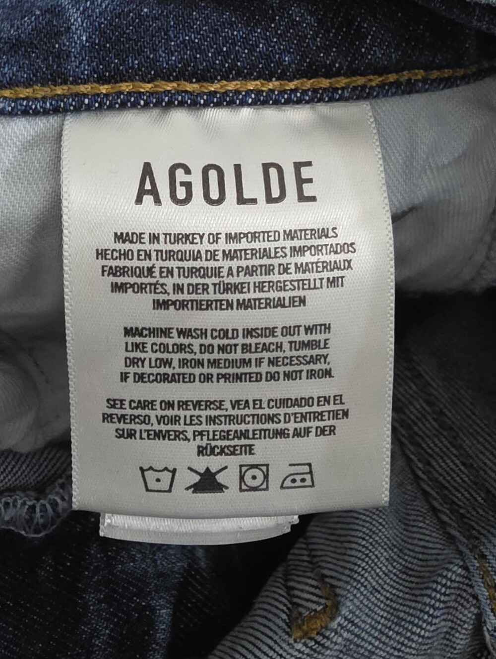 Agolde Kye Mid Rise Straight Crop Ankle Jeans In Mirage Med Wash Womens 23 - Picture 10 of 12